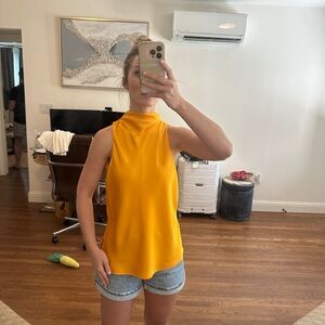 NWOT Yellow/Orange Sleeveless Blouse - Size S